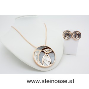 Modische Ohrstecker 'rose-vergoldet'